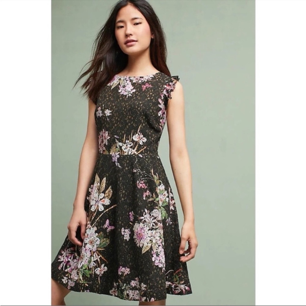 ANTHROPOLOGIE Eri + Ali Nevaeh fit and flare dress size 2